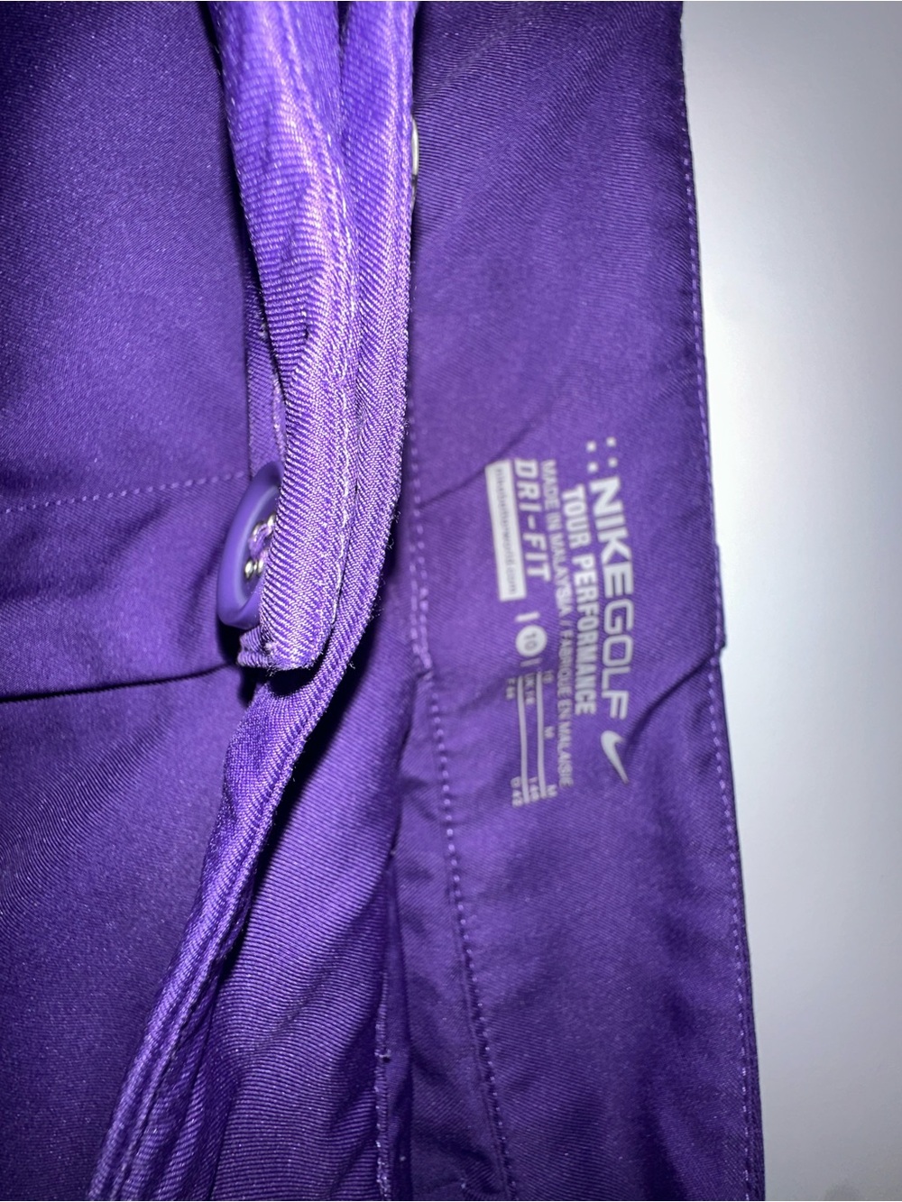 Nike Golf Tour Performance Purple Dri-FIT Athletic Skort - Size 10 - Picture 8 of 15